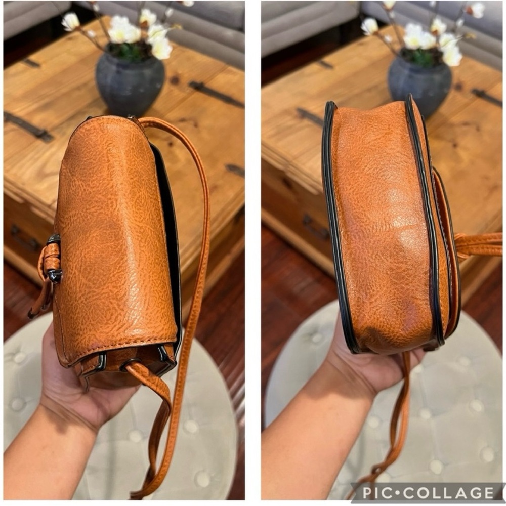 Sam & Hadley Cognac Crossbody/Shoulder Bag NWT - Picture 5 of 10